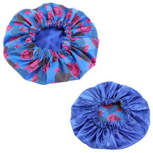 Load image into Gallery viewer, Women African Floral Print Satin Night Sleep Bonnet Hat Hair Care Cap Head Wrap Large Head Wear Ladies Headwrap Hair Care Hat
