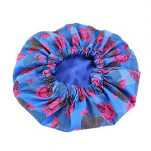 Load image into Gallery viewer, Women African Floral Print Satin Night Sleep Bonnet Hat Hair Care Cap Head Wrap Large Head Wear Ladies Headwrap Hair Care Hat
