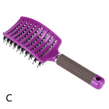 Load image into Gallery viewer, Brushy Anti Klit Hairbrush Women Female Hair Scalp Massage Comb Bristle&amp;nylon Hairbrush Wet Curly Detangle Hair Brush For Salon
