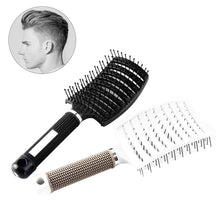 Load image into Gallery viewer, Curved Vented Professional Detangling Comb Portable Home Massage Hair Brush Styling Tools Fast Drying Barber Hairdressing Salon
