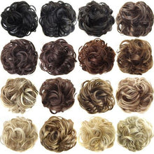 Load image into Gallery viewer, 2020 New Trendy Design Women Wavy Curly Messy Hair Bun Synthetic Elastic Hair Tie Extension Hair Scrunchie Hairpieces Bands
