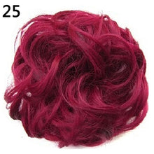 Load image into Gallery viewer, 2020 New Trendy Design Women Wavy Curly Messy Hair Bun Synthetic Elastic Hair Tie Extension Hair Scrunchie Hairpieces Bands
